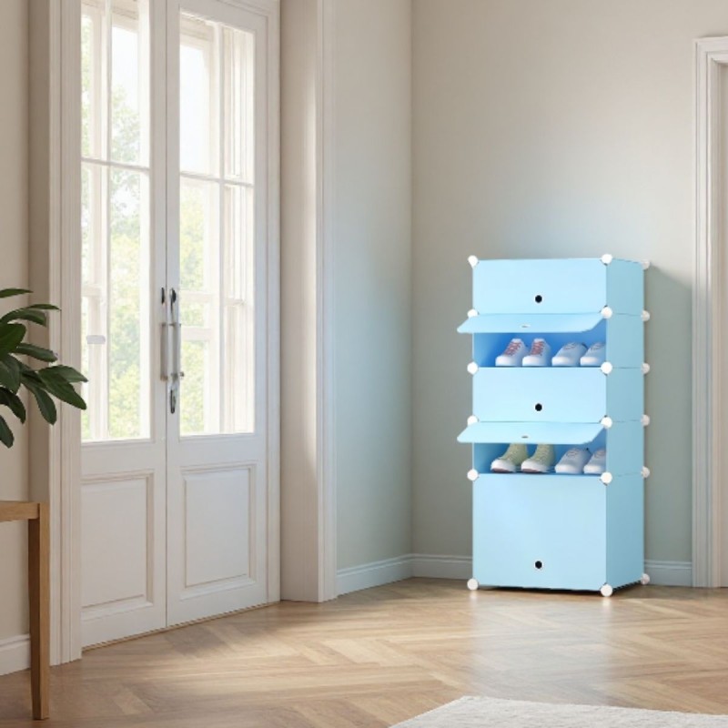 Pantofar Modular, 5 usi, Naimeed D7902, 37x47x108cm, Albastru