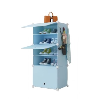 Pantofar Modular, 3 usi, Naimeed D7909, 32x42x95cm, Albastru