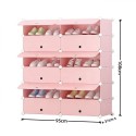 Pantofar Modular, 12 usi, Naimeed D7913, 37x95x108cm, Roz
