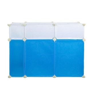 Organizator Modular 3C, 3 compartimente, 65x78x35cm, Albastru/Alb Organizator Modular 3C, 3 compartimente, 65x78x35cm, Albastru/Alb