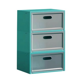 Set 3 cutii pentru depozitare pantofi, Naimeed D4154, polipropilena, Verde Set 3 cutii pentru depozitare pantofi, Naimeed D4154, polipropilena, Verde