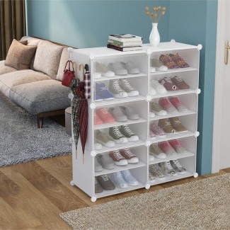 Pantofar Modular, 12 Compartimente, D2662W, Alb Pantofar Modular, 12 Compartimente, D2662W, Alb