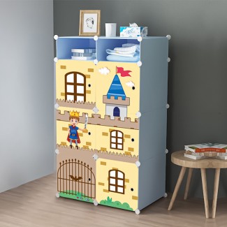 Dulap modular din plastic cu schelet metalic, D3196, Blue Dulap modular din plastic cu schelet metalic, D3196, Blue