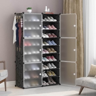 Pantofar modular, Naimeed D3390, Negru, 81 x 135 x 30 cm