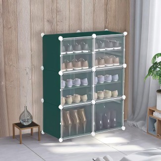 Pantofar modular, 10 Compartimente, D4132, Verde Pantofar modular, 10 Compartimente, D4132, Verde