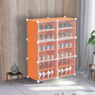 Pantofar modular, 12 Compartimente, D4133, Portocaliu Pantofar modular, 12 Compartimente, D4133, Portocaliu