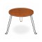 Masuta de Cafea Rotunda, Naimeed D7704, Blat din MDF cu Aspect Lemn si Picioare Metalice, 50 x 45 cm