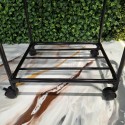 Raft de depozitare pentru bucatarie, Naimeed D7711, 6 Rafturi, cu Roti, Metal, Negru