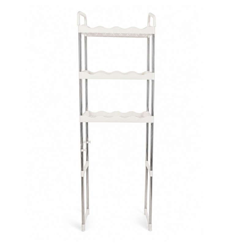 Raft pentru Baie deasupra Toaletei, Naimeed D7714, 3 Polite de Depozitare, 51x25x170cm, Alb