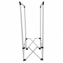 Organizator pentru Haine Pliabil, Naimeed D7716, Suport cu Bara pentru Umerase, Metal, 48x138cm, Argintiu/Negru Organizator pentru Haine Pliabil, Naimeed D7716, Suport cu Bara pentru Umerase, Metal, 48x138cm, Argintiu/Negru