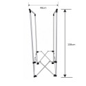 Organizator pentru Haine Pliabil, Naimeed D7716, Suport cu Bara pentru Umerase, Metal, 48x138cm, Argintiu/Negru Organizator pentru Haine Pliabil, Naimeed D7716, Suport cu Bara pentru Umerase, Metal, 48x138cm, Argintiu/Negru