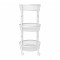 Raft Metalic Multifunctional Mobil cu 3 Niveluri si Roti, Naimeed D7718, pentru Fructe si Legume, Bucatarie, 35x35x88cm, Alb