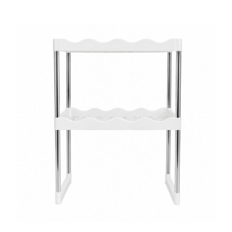 Raft de Depozitare pentru Bucatarie, 3 Niveluri, Naimeed D7721, Suport pentru Cuptor cu Microunde si Organizare Accesorii, 45 x 25 x 63 cm, Alb