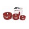 Set Caserole Termice cu Capac, Naimeed D7943, pentru Servire si Pastrarea Temperaturii Alimentelor, Rosu, 1.8L+3.5L+6L