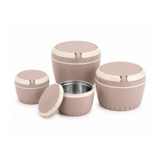 Set Caserole Termice cu Capac, Naimeed D7945, Crem Set Caserole Termice cu Capac, Naimeed D7945, Crem