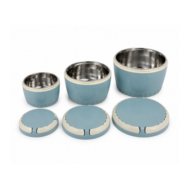 Set Caserole Termice cu Capac, Naimeed D7946, albastru