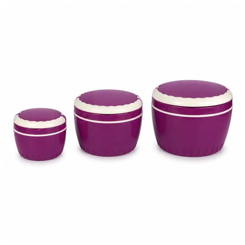 Set Caserole Termice cu Capac, Naimeed D7947, Mov