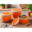 Set Caserole Termice cu Capac, Naimeed D7948, portocaliu