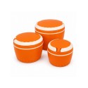 Set Caserole Termice cu Capac, Naimeed D7948, portocaliu