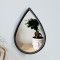 Oglinda Decorativa de Perete, Naimeed D4600N, Negru, 40x3x60 cm
