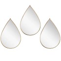Set 3 Oglinzi Decorative, Naimeed D4604G, Auriu, 19x1x28 cm