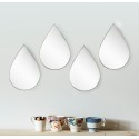 Set 4 Oglinzi Decorative, Naimeed D4605S, Argintiu, 19x1x28 cm