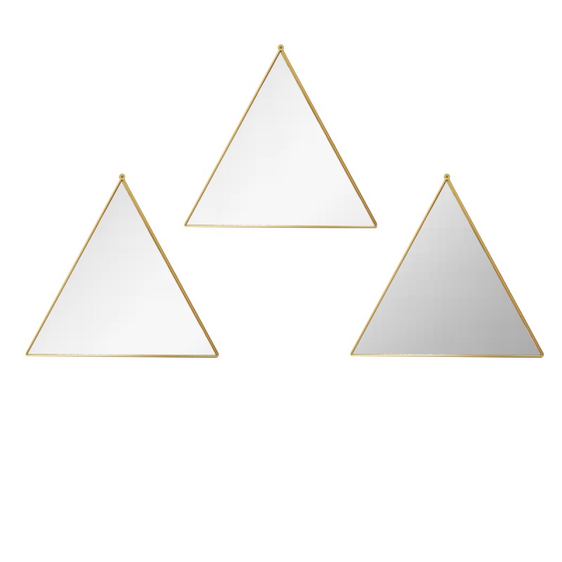 Set 3 Oglinzi Decorative, Naimeed D4606G, Auriu, 24x1x23 cm Set 3 Oglinzi Decorative, Naimeed D4606G, Auriu, 24x1x23 cm
