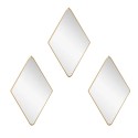 Set 3 Oglinzi Decorative, Naimeed D4607G, Auriu, 17x1x28 cm