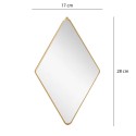 Set 3 Oglinzi Decorative, Naimeed D4607G, Auriu, 17x1x28 cm