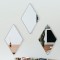 Set 3 Oglinzi Decorative, Naimeed D4607S, Argintiu, 17x1x28 cm