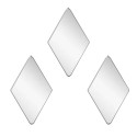 Set 3 Oglinzi Decorative, Naimeed D4607S, Argintiu, 17x1x28 cm