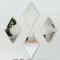 Set 4 Oglinzi Decorative, Naimeed D4608S, Argintiu, 17x1x28 cm