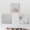 Set 3 Oglinzi Decorative de Perete, Naimeed D4617W, Alb, 25.5x2.5x25.5 cm
