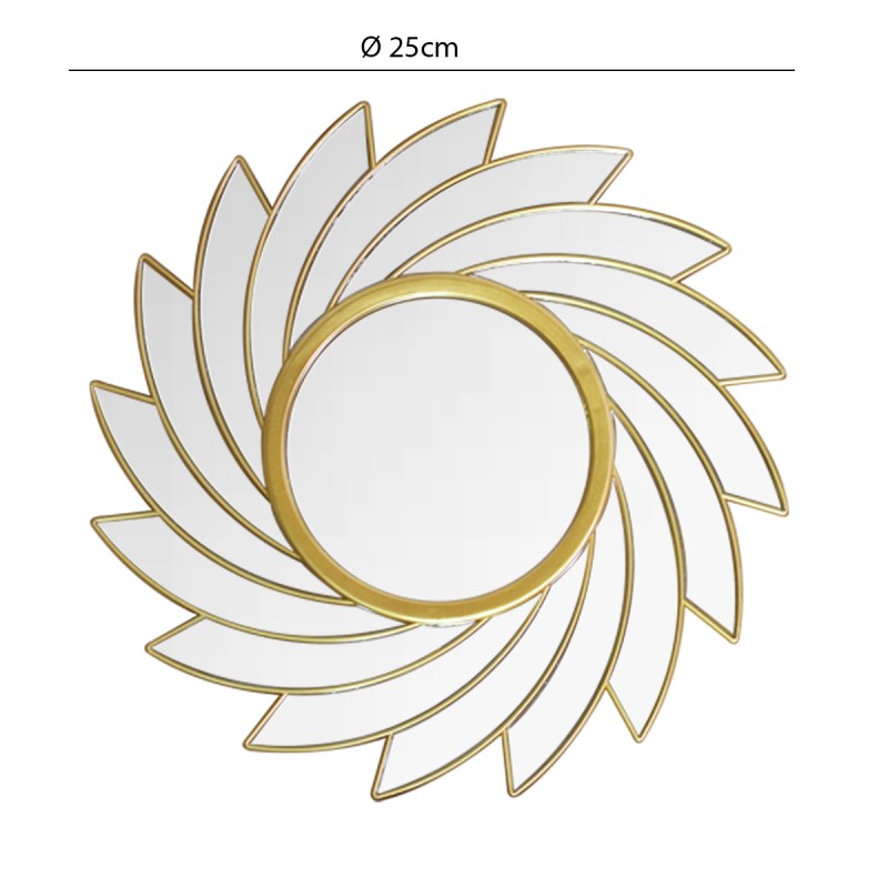 Set 3 Oglinzi Decorative de Perete, Naimeed D4620G, Auriu, Ø25x1 cm Set 3 Oglinzi Decorative de Perete, Naimeed D4620G, Auriu, Ø25x1 cm