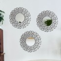 Set 3 Oglinzi Decorative de Perete, Naimeed D4621S, Arigntiu, Ø25x1 cm Set 3 Oglinzi Decorative de Perete, Naimeed D4621S, Arigntiu, Ø25x1 cm