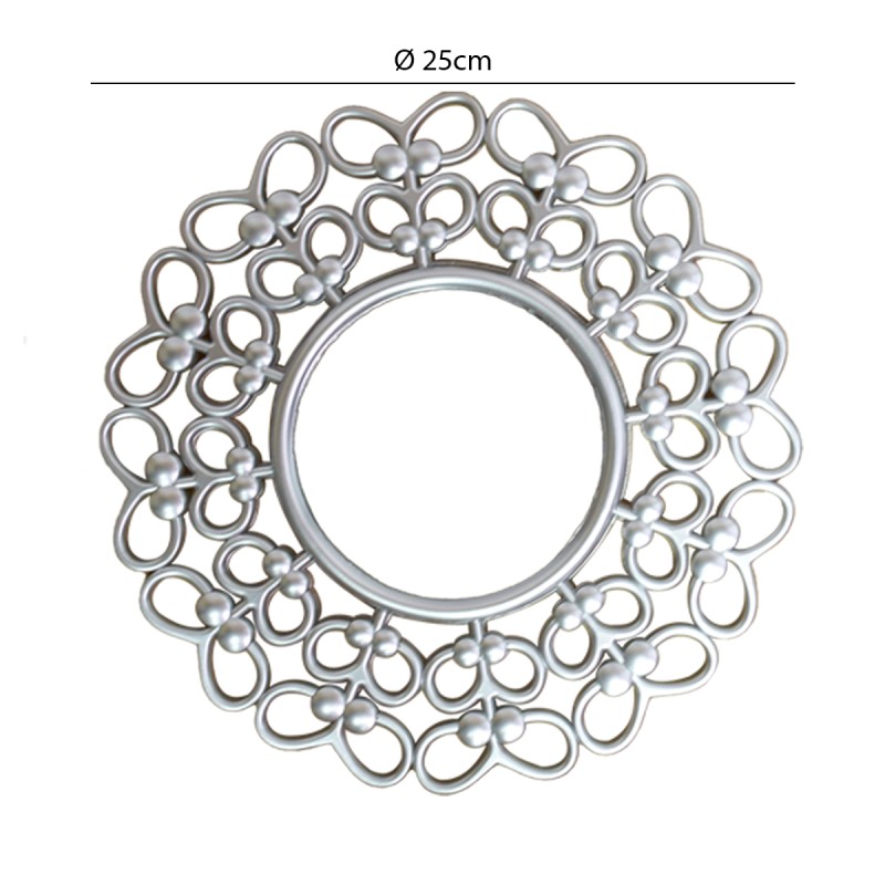 Set 3 Oglinzi Decorative de Perete, Naimeed D4621S, Arigntiu, Ø25x1 cm Set 3 Oglinzi Decorative de Perete, Naimeed D4621S, Arigntiu, Ø25x1 cm