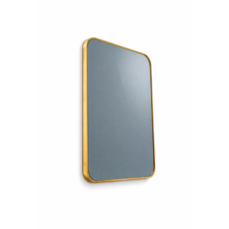 Oglinda Dreptunghiulara de Perete, Naimeed D7972, Rama din Aluminiu, 50x70cm, gold