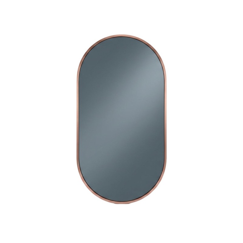 Oglinda Ovala de Perete, Naimeed D7975, Rama din Aluminiu, 60x90cm, auriu