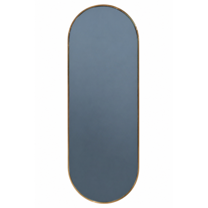 Oglinda Ovala de Perete, Naimeed D7980, Rama din Aluminiu, 60x170cm, auriu
