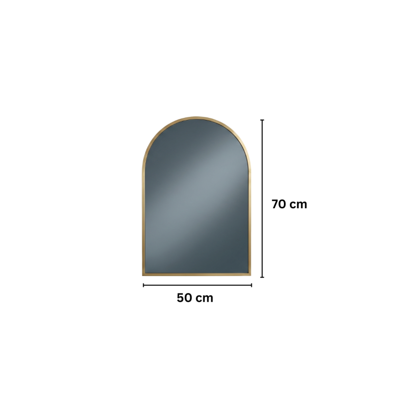 Oglinda tip arcada de Perete, Naimeed D8010, Rama din Aluminiu, 50x70cm, auriu Oglinda tip arcada de Perete, Naimeed D8010, Rama din Aluminiu, 50x70cm, auriu