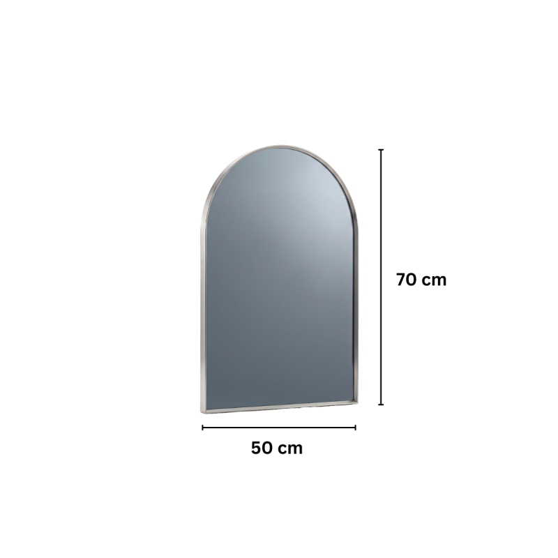 Oglinda tip arcada de Perete, Naimeed D8011, Rama din Aluminiu, 50x70cm, argintiu Oglinda tip arcada de Perete, Naimeed D8011, Rama din Aluminiu, 50x70cm, argintiu