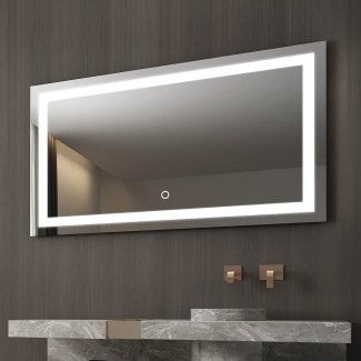 Oglinda baie, sistem iluminare LED, IP44, 100x70cm, D4227, Dezaburire, Touch