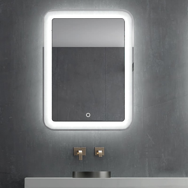 Oglinda baie, sistem iluminare LED, IP44, 60x80cm, D4229, Dezaburire, Touch