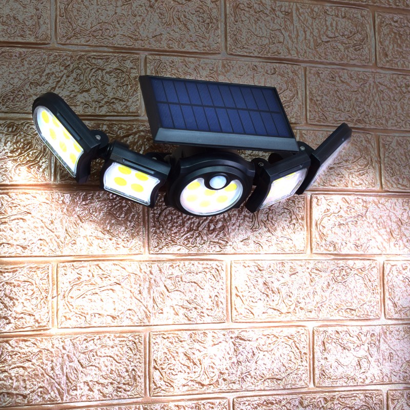Lampa solara, cu senzor de miscare, lumina LED,  acumulator, Naimeed D4332, COB 196 LED-uri