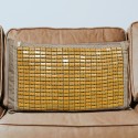 Fata de perna, model din bambus, Naimeed D4923, Maro, Broderie alba Fata de perna, model din bambus, Naimeed D4923, Maro, Broderie alba
