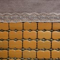 Fata de perna, model din bambus, Naimeed D4923, Maro, Broderie alba Fata de perna, model din bambus, Naimeed D4923, Maro, Broderie alba