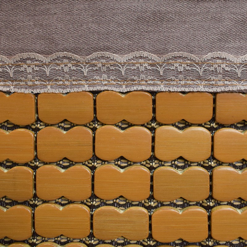 Fata de perna, model din bambus, Naimeed D4923, Maro, Broderie alba Fata de perna, model din bambus, Naimeed D4923, Maro, Broderie alba