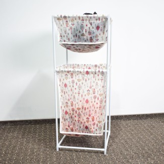 Cos de rufe, material textil, 2 niveluri, Naimeed D4839G, Galben Cos de rufe, material textil, 2 niveluri, Naimeed D4839G, Galben