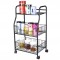 Raft metalic mobil, multifunctional, 3 polite, Naimeed D4401, Negru