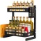 Raft metalic, multifunctional, 2 polite, Naimeed D4428, Negru